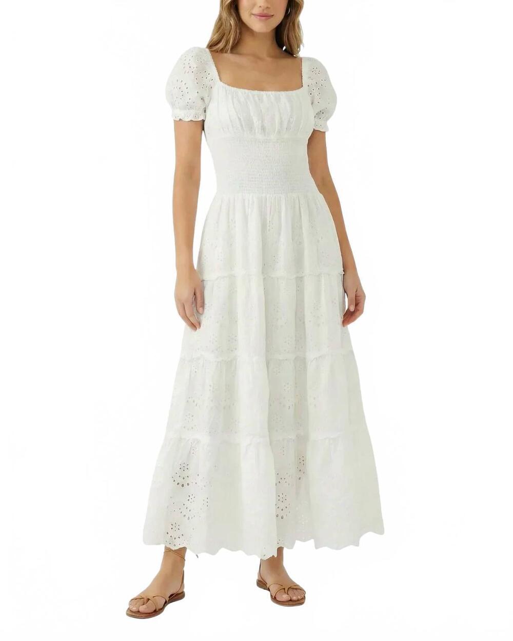 NEW AMY JANE LONDON olivia maxi dress in pure white